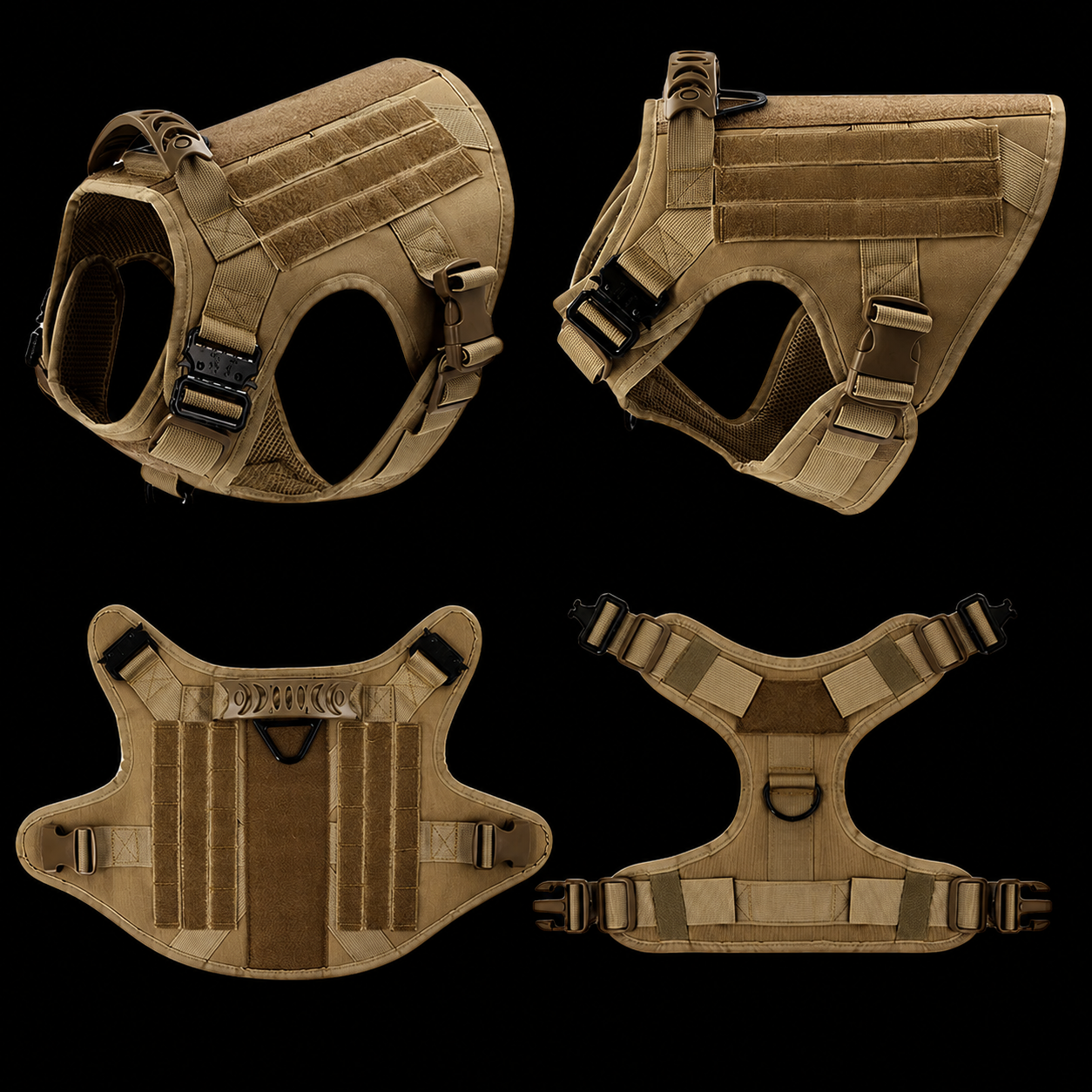 Large Dog Harness K9 Training Vest Military Tactical Medium Dog Harnesses