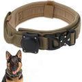 Waterproof dog Collar with Control Handle, Alloy Buckle And AirTag Case.