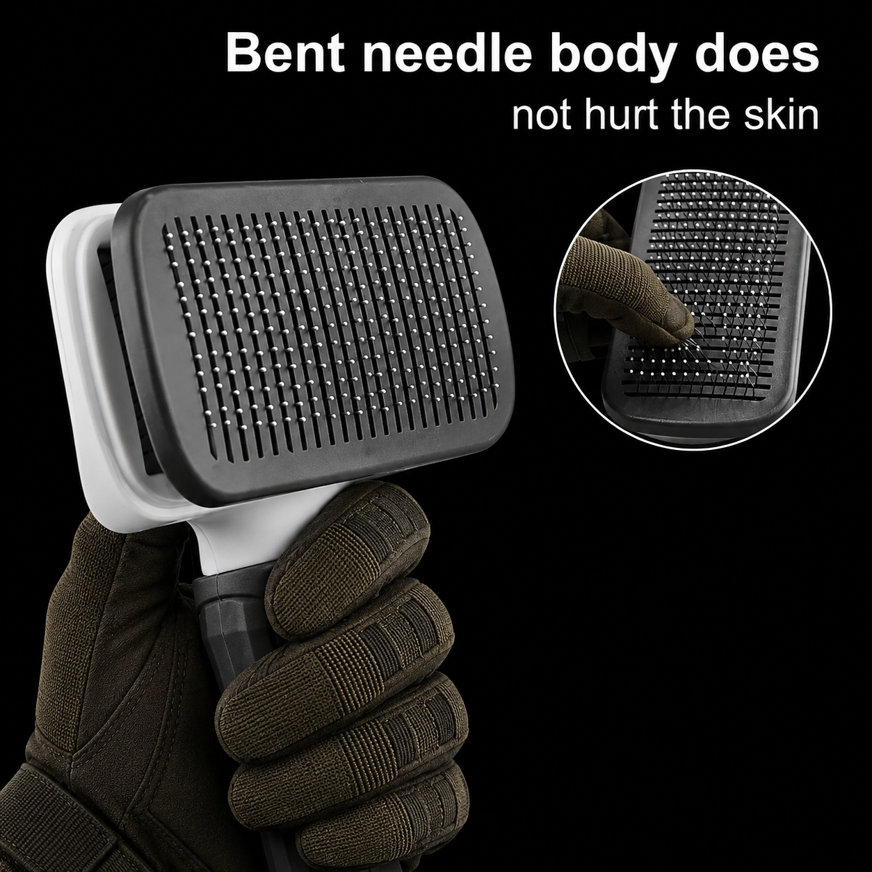 Easy Clean TACTICAL Brush For De Shedding Dog's.