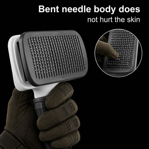 Easy Clean TACTICAL Brush For De Shedding Dog's.