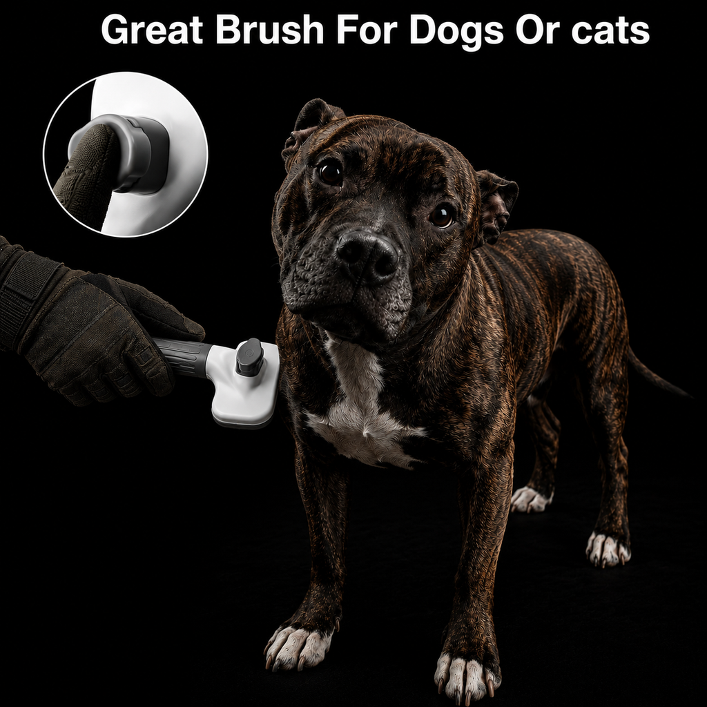 Easy Clean TACTICAL Brush For De Shedding Dog's.